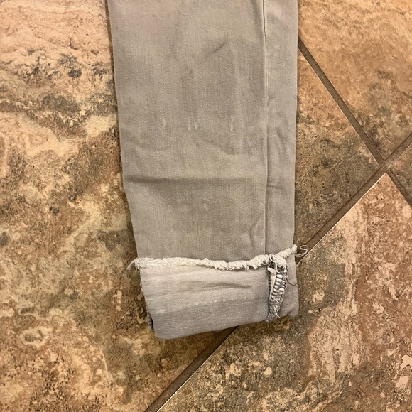 American Eagle Light Grey Jeggings AEO Sateen X4 Super Stretch - Picture 9 of 14